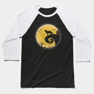 German shepherd Dog Shirt And Moon Funny Halloween Costume Baseball T-Shirt